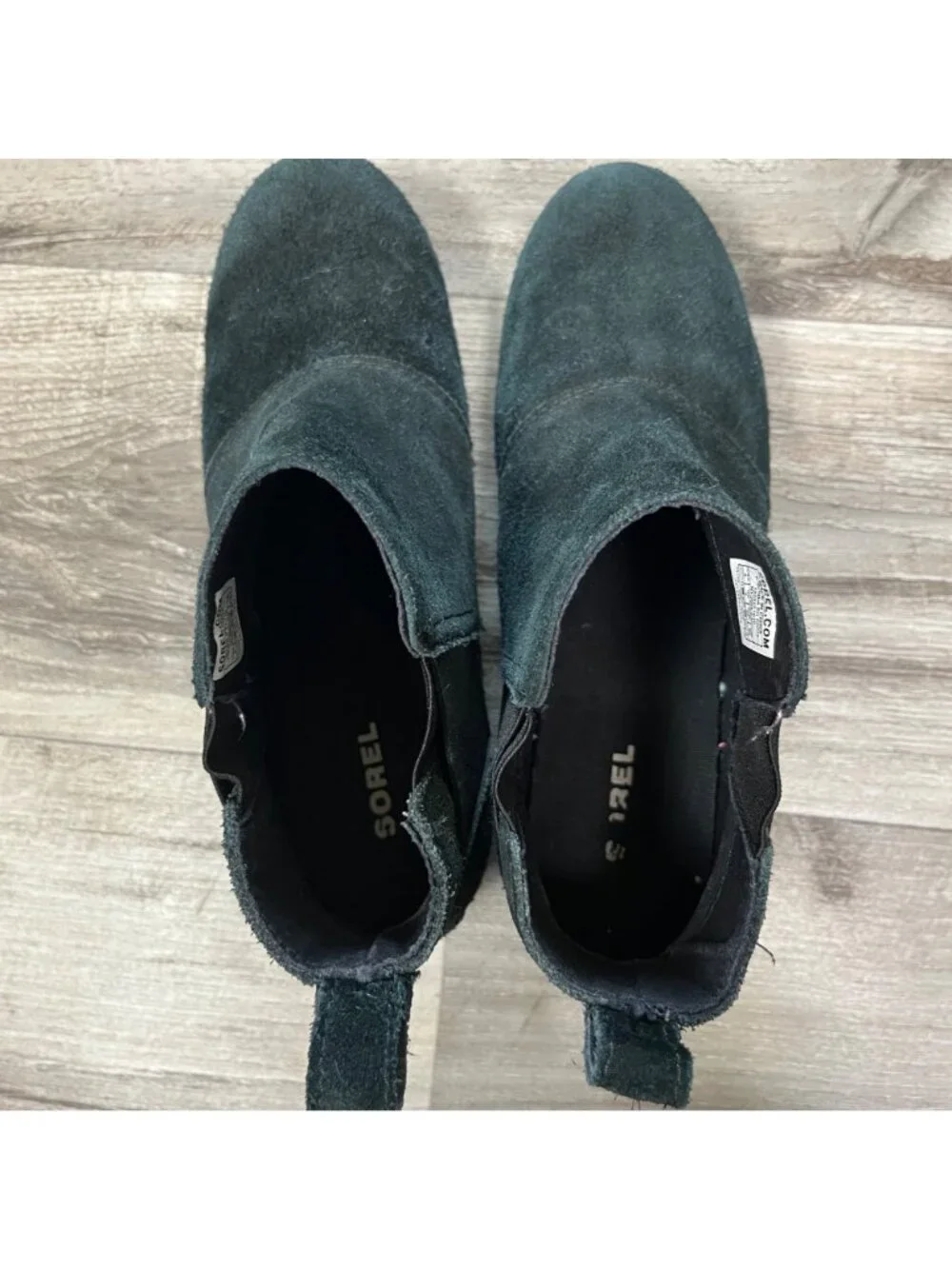 Sorel Emelie Waterproof Chelsea Boot Low Heel Black Shimmer Women’s Size 4